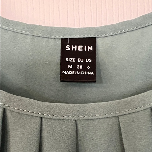 4/$20 SHEIN Elegant Green Blouse - Picture 2 of 3